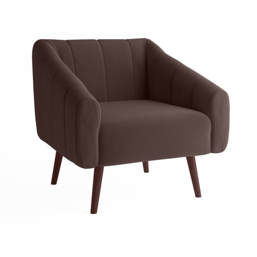 Canapés et fauteuils Fauteuils | Fauteuil en velours marron - UP66302