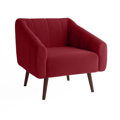 Canapés et fauteuils Fauteuils | Fauteuil en velours bordeaux - MH46918