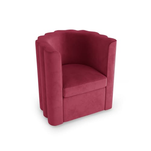 Canapés et fauteuils Fauteuils | Fauteuil vintage en velours bordeaux - YP99687