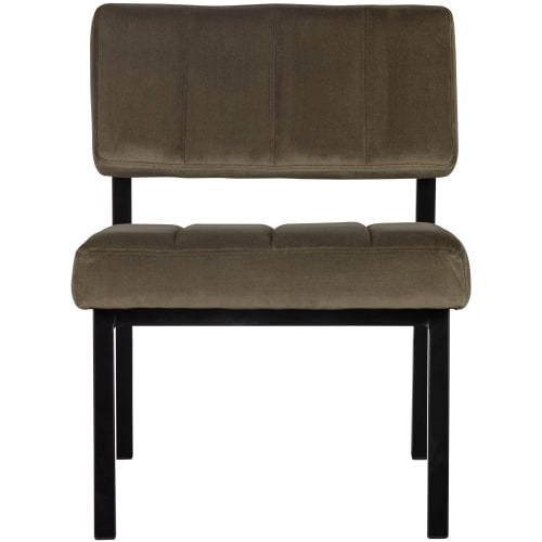 Canapés et fauteuils Fauteuils | Fauteuil design en velours vert - CY94521