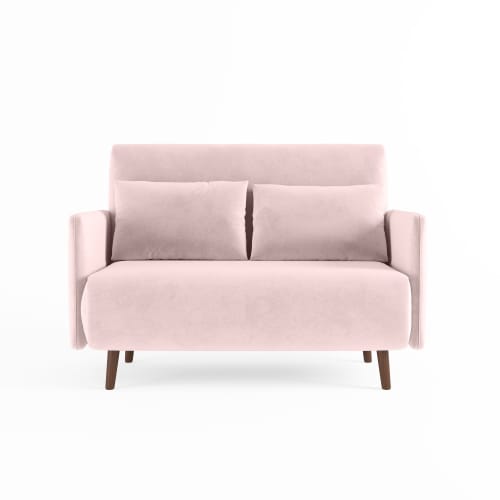 Canapés et fauteuils Canapés droits | Canapé-lit 2 places en velours rose vintage - OY20139