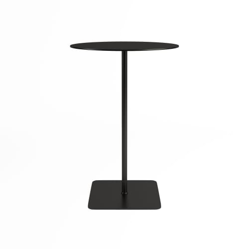 Meubles Tables basses | Table d'appoint ronde en métal noir - XP59543