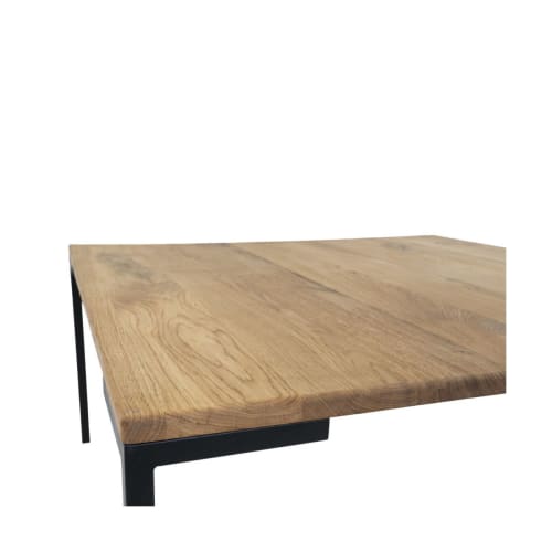 Meubles Tables basses | Table basse design en bois et métal 110x60cm - AO28751