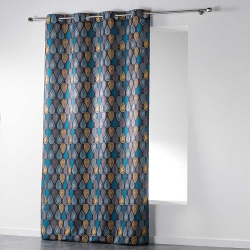 Rideau opaque à oeillets velours gris - longueur 260cm gris Wadiga