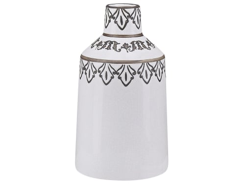 Déco Vases | Vase à fleurs blanc effet vieilli 25 cm - QB61303