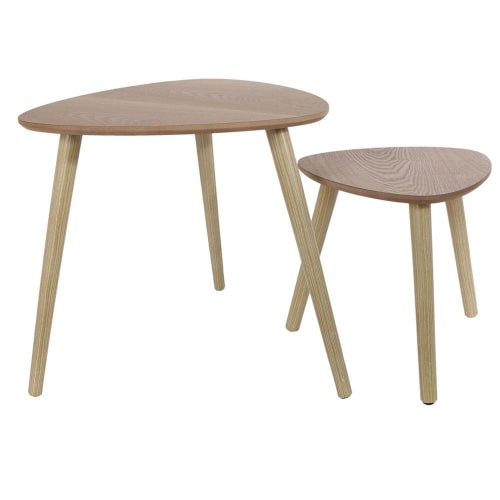 Meubles Tables basses | Tables d'appoint gigognes en bois triangle - BF36907