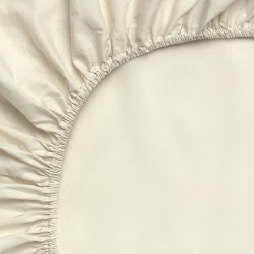 Ropa de hogar y alfombras Sábanas bajeras | Bajera algodón orgánico beige 150x200 (Cama 150-160) - DA24985