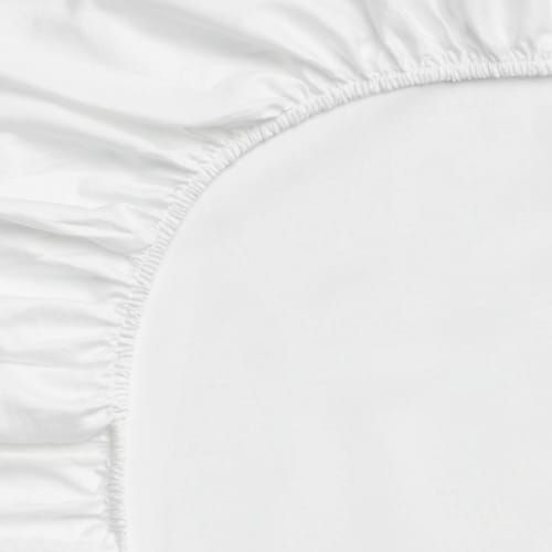 Ropa de hogar y alfombras Sábanas bajeras | Bajera algodón satén blanco 180x200 (Cama 180-200) - ML70823