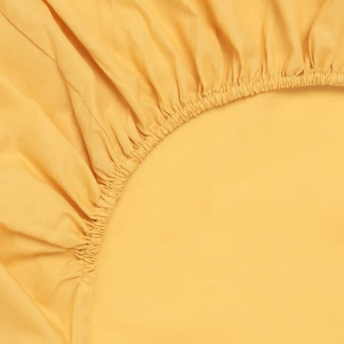 Ropa de hogar y alfombras Sábanas bajeras | Bajera algodón orgánico amarillo 135x200 (Cama 135-140) - FY70169