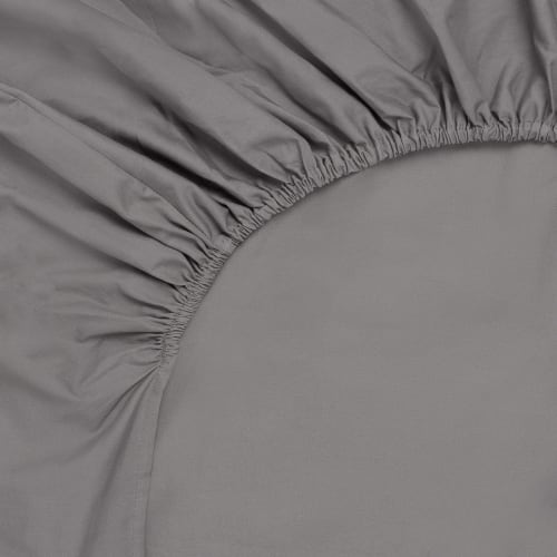 Ropa de hogar y alfombras Sábanas bajeras | Bajera algodón orgánico gris 135x200 (Cama 135-140) - CK21426