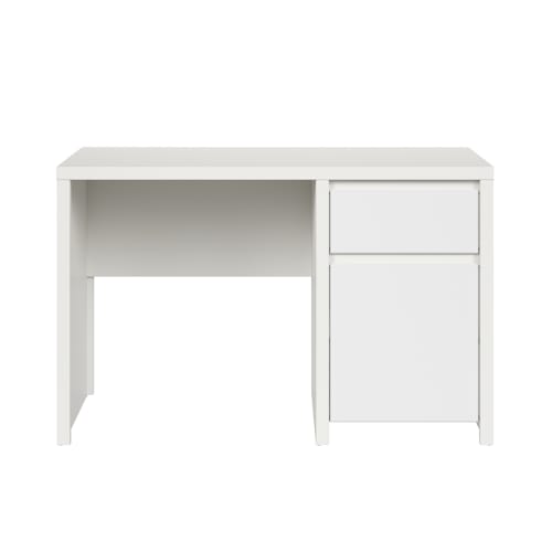Meubles Bureaux et meubles secrétaires | Bureau 1 porte 1 tiroir blanc - DV01241