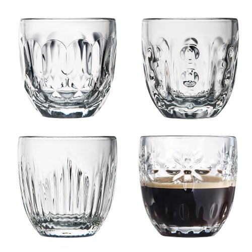 Art de la table Bols, tasses et mugs | Tasse en verre transparent- set de 4 - NK65009