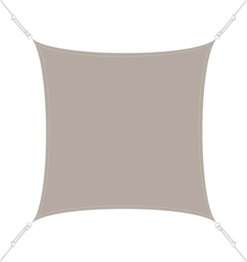 Jardin Voiles d'ombrage | Voile d'ombrage carrée 4 x 4m taupe - YT36469