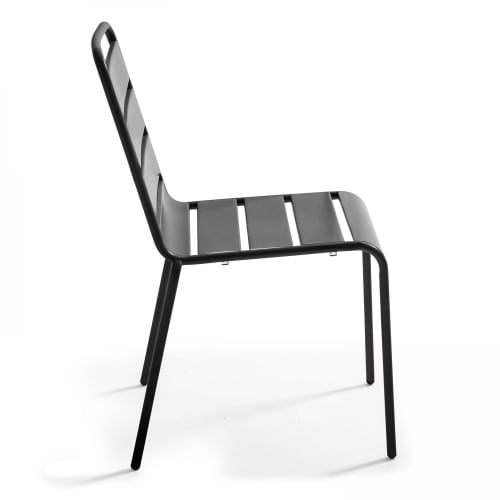 Jardin Ensemble table et chaises de jardin | Ensemble table et 8 chaises en métal gris et rouge - CF59521