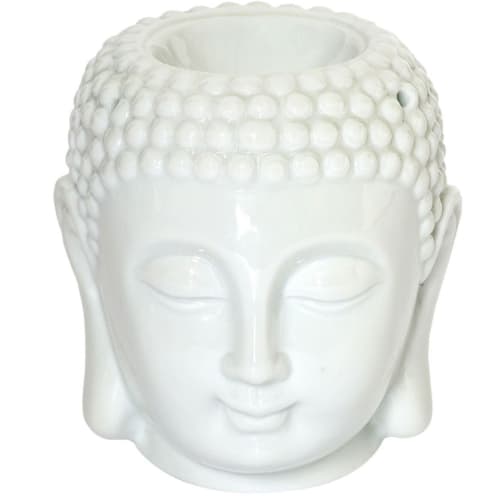 Déco Senteurs | Brule parfum tête de Bouddha blanc - HN75174