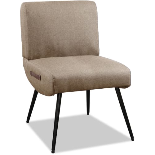 Canapés et fauteuils Fauteuils | Fauteuil assise tissu beige pieds métal noir - WN23884