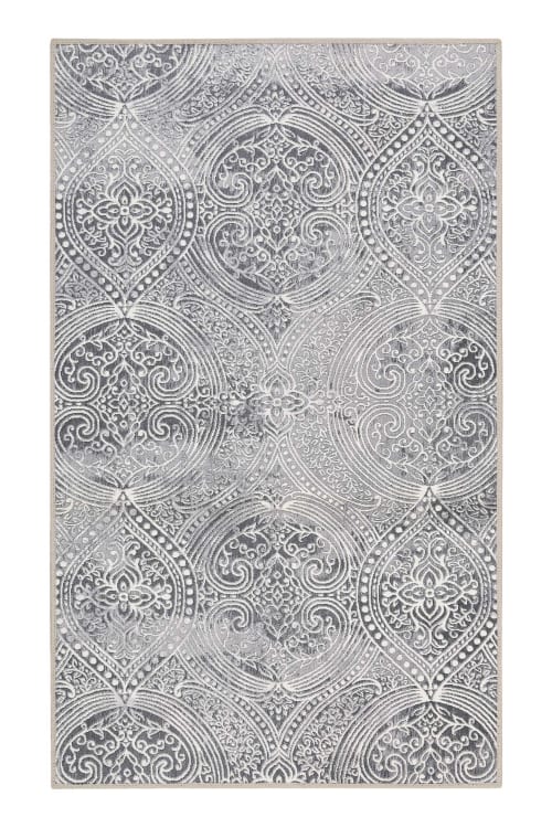 Tappeto per bagno fantasia paisley grigio 70x120 | Maisons du Monde