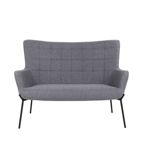Canapés et fauteuils Canapés droits | Canapé 2 places en tissu gris clair - SU26286