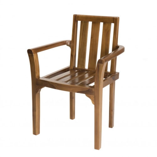 Conjunto mesa redonda jardín 150 cm y 6 sillas de madera y cuerda negra -  Zanzíbar - Kerama