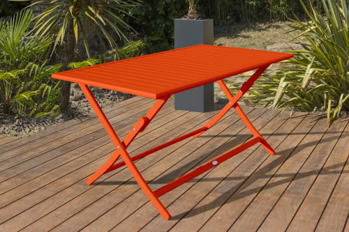 Tavolo da pranzo pieghevole da giardino 120x70 cm legno chiaro JAVA LIGHT