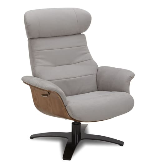 Canapés et fauteuils Fauteuils | Fauteuil Microfibre et Chêne Naturel - ZL39950