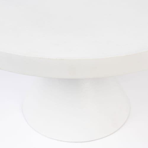 Meubles Tables basses | Table basse en métal D60cm blanc - PY98940