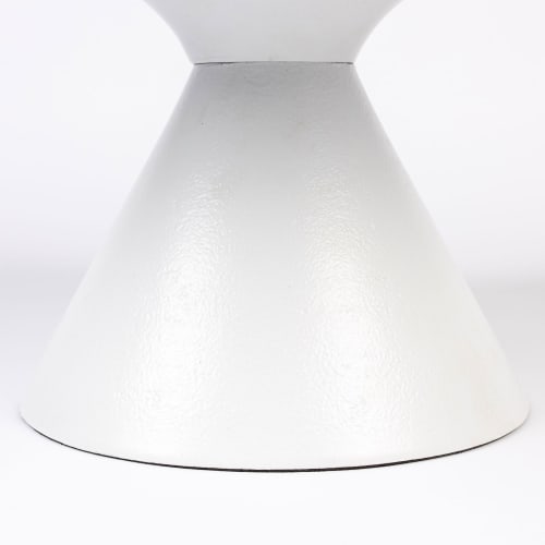 Meubles Tables basses | Table basse en métal D60cm blanc - PY98940