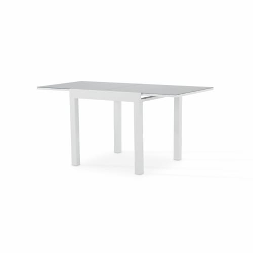 Jardin Tables de jardin | Table de jardin en aluminium blanc 160/80×80 cm - PA36643