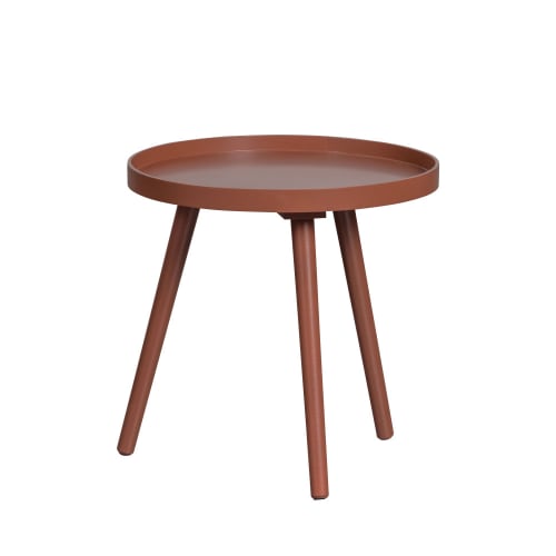Meubles Tables basses | Table basse ronde en métal D41cm rouge brique - UV99781
