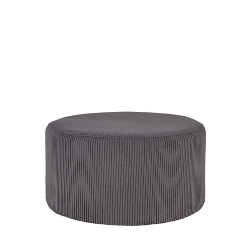 Canapés et fauteuils Poufs | Pouf en velours côtelé gris foncé - TN75051