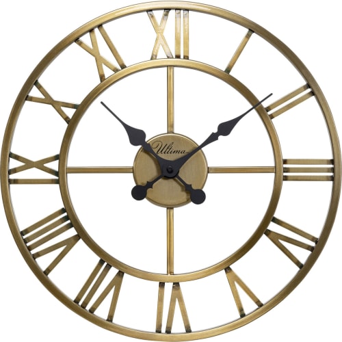 Déco Horloges murales et horloges à poser | Horloge murale en acier doré D41 - KT55424