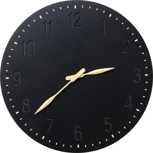 Déco Horloges murales et horloges à poser | Horloge noire et dorée D50 - VE51111