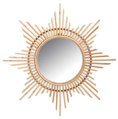 Déco Miroirs | Miroir en rotin étoile D65cm - SO56769