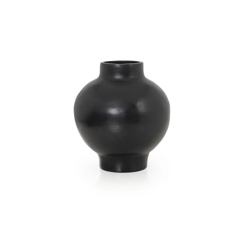Déco Vases | Vase en céramique noire 31x34x31cm - TJ44503