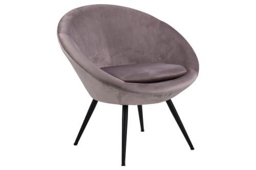 Canapés et fauteuils Fauteuils | Fauteuil lounge en velours et métal - GI61841