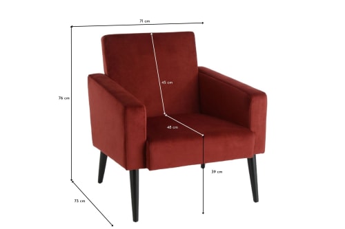 Canapés et fauteuils Fauteuils | Fauteuil design en velours - ZR93491