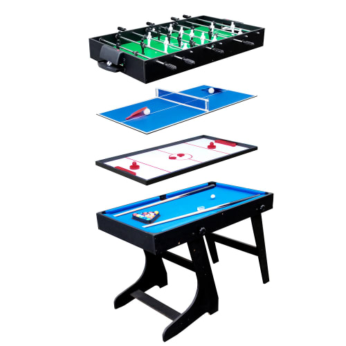 Table multi-jeux 4 en 1 pliable noir
