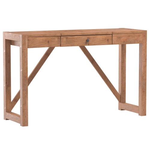 Meubles Bureaux et meubles secrétaires | Bureau en bois de pin recyclé 1 tiroir - IY37952