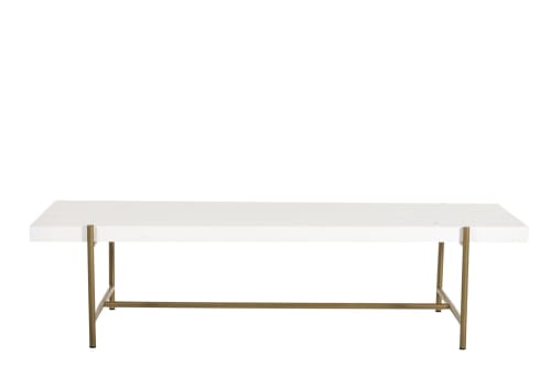 Meubles Tables basses | Table basse rectangulaire moderne en bois et métal L160 - MJ89953