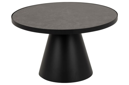 Meubles Tables basses | Table basse ronde en céramique et métal D65 - PX80550