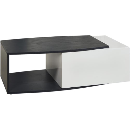 Meubles Tables basses | Table basse gris et blanc plateau bois 120x60cm - JN20794