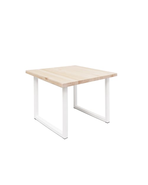 Muebles Mesas auxiliares | Mesita de madera natural y blanca - SK52992