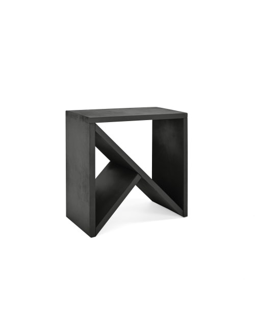 Muebles Mesas auxiliares | Mesita de madera negra 40x40cm - ML52305