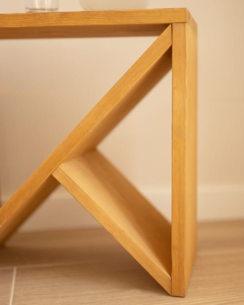 Muebles Mesas auxiliares | Mesita de madera olivo 50x50x20 cm - NK41389