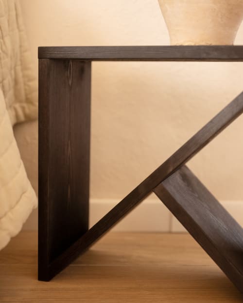 Muebles Mesas auxiliares | Mesita de madera negra 50x50x20 cm - JW17193
