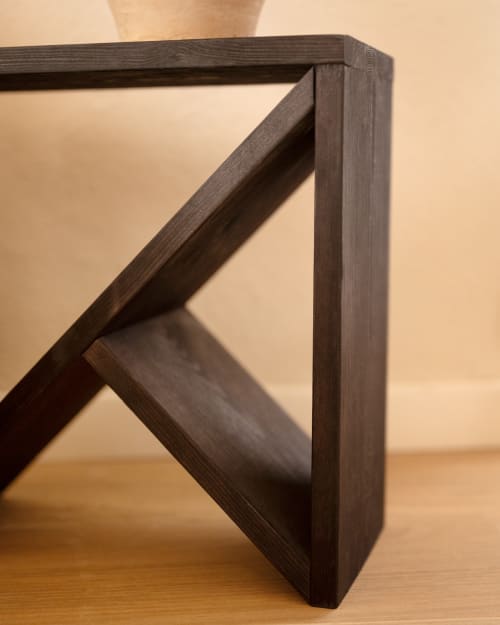 Muebles Mesas auxiliares | Mesita de madera negra 50x50x20 cm - JW17193