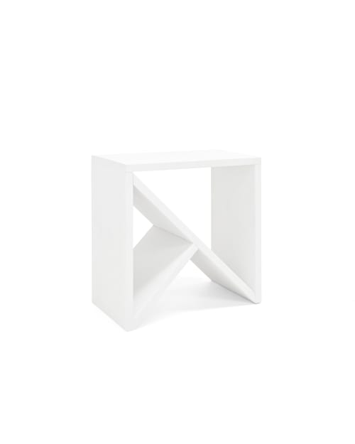 Muebles Mesas auxiliares | Mesita de madera blanca 50x50x20 cm - KR57394