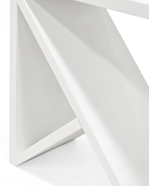 Muebles Mesas auxiliares | Mesita de madera blanca 50x50x20 cm - KR57394