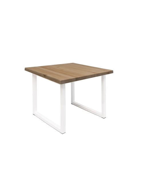 Muebles Mesas auxiliares | Mesita de madera envejecida y blanca - AP40500
