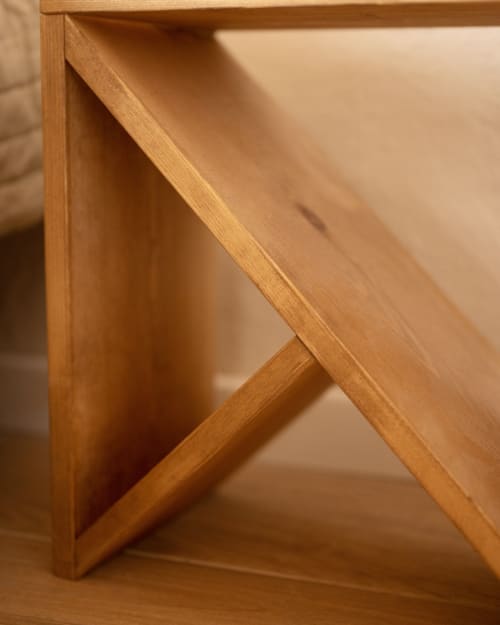 Muebles Mesas auxiliares | Mesita de madera envejecida 40x40 - NV74851